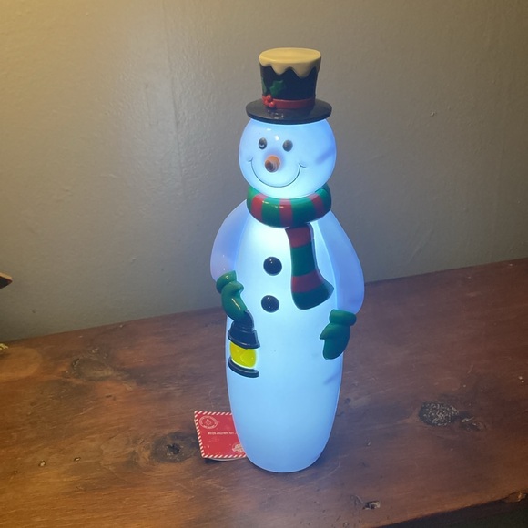 NWT- 14” LED Light Up Adorable Snowman Decoration 🔋 Operated - Picture 14 of 17